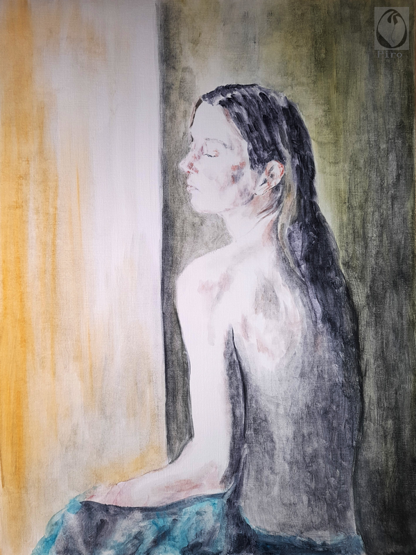 oil on paper - olio su carta di Piro